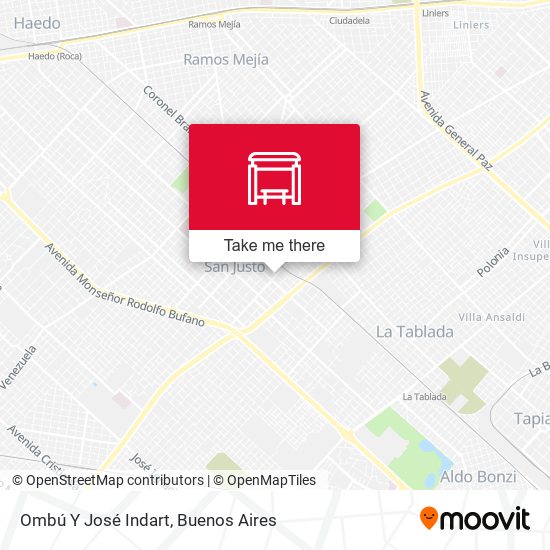 Ombú Y José Indart map