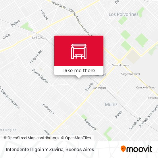 Mapa de Intendente Irigoin Y Zuviría