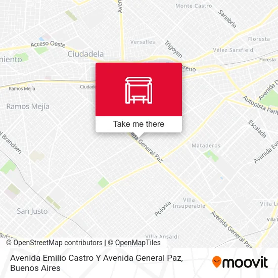Avenida Emilio Castro Y Avenida General Paz map