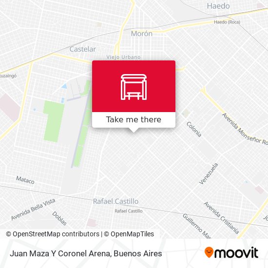 Juan Maza Y Coronel Arena map