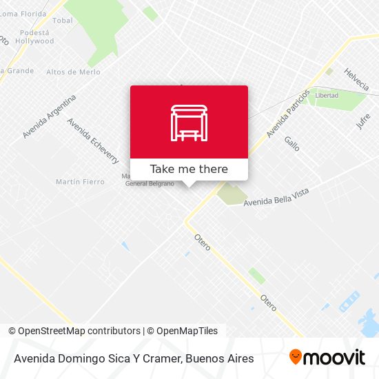 Avenida Domingo Sica Y Cramer map