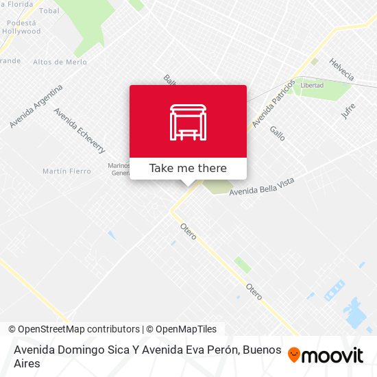 Avenida Domingo Sica Y Avenida Eva Perón map