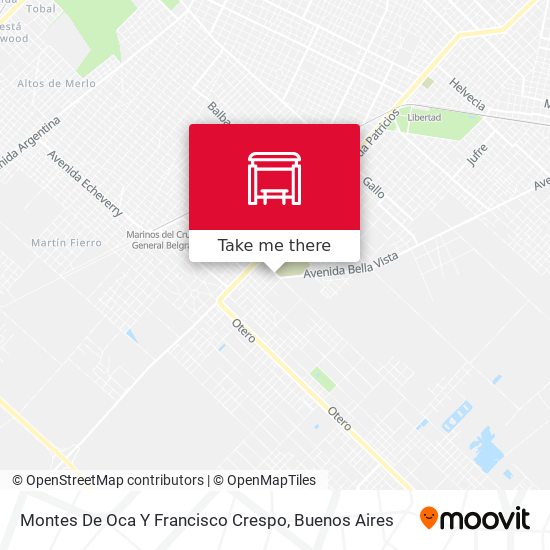 Montes De Oca Y Francisco Crespo map
