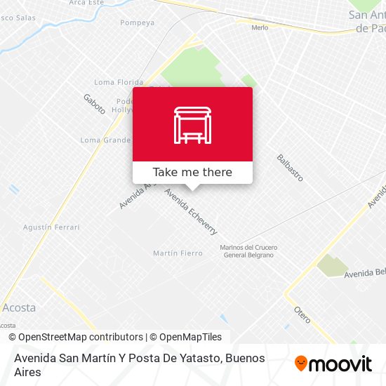 Avenida San Martín Y Posta De Yatasto map