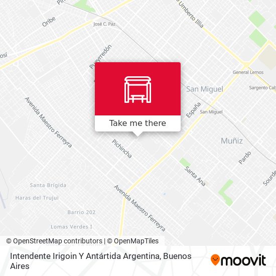 Intendente Irigoin Y Antártida Argentina map