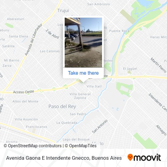 Avenida Gaona E Intendente Gnecco map