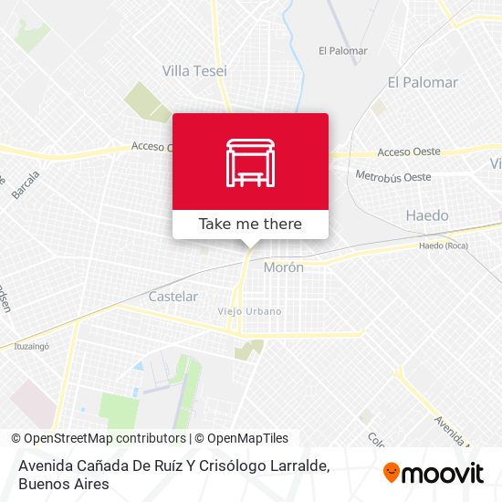 Mapa de Avenida Cañada De Ruíz Y Crisólogo Larralde