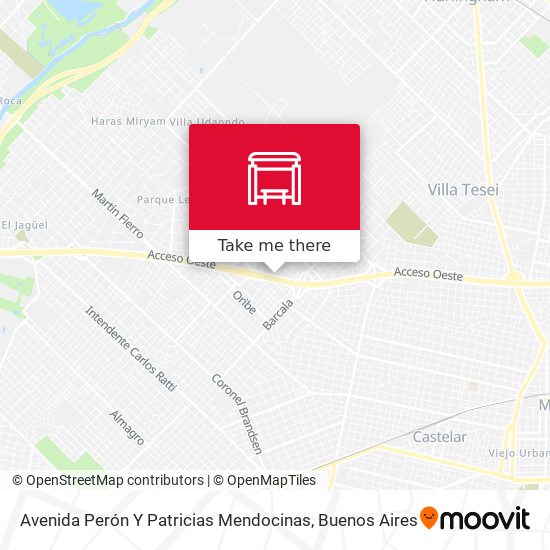 Avenida Perón Y Patricias Mendocinas map