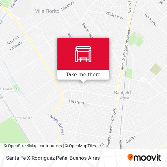 Santa Fe X Rodriguez Peña map