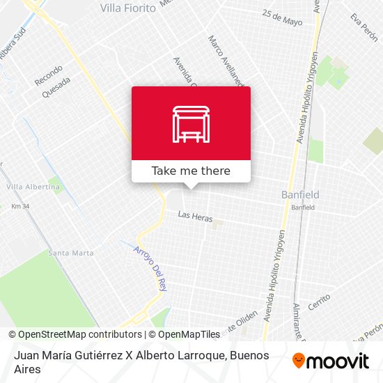 Mapa de Juan María Gutiérrez X Alberto Larroque
