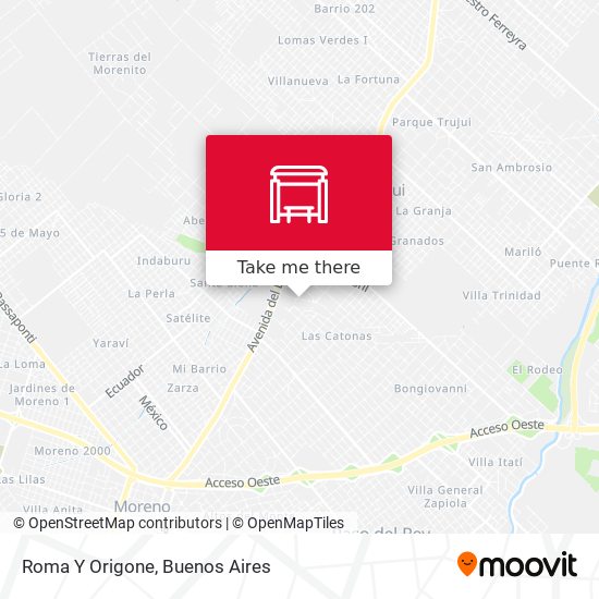 Roma Y Origone map