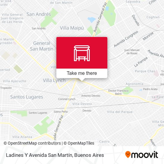 Ladines Y Avenida San Martín map