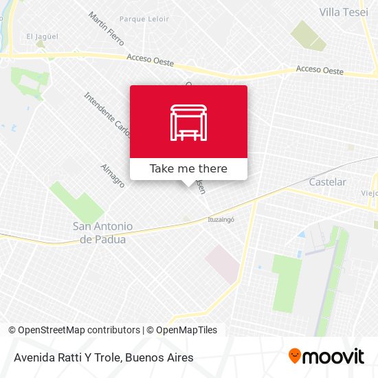 Mapa de Avenida Ratti Y Trole