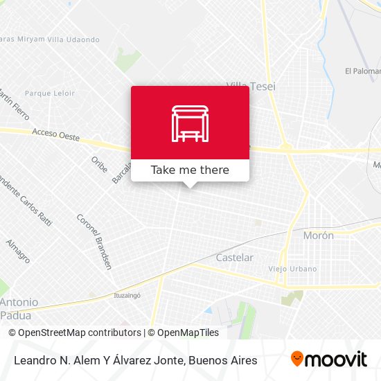 Mapa de Leandro N. Alem Y Álvarez Jonte