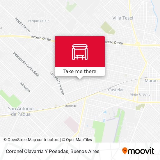 Coronel Olavarría Y Posadas map