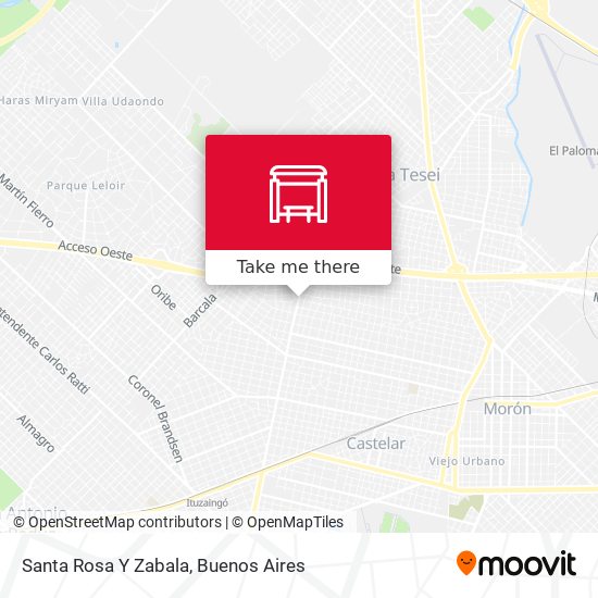 Santa Rosa Y Zabala map