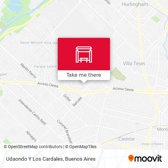 Udaondo Y Los Cardales map