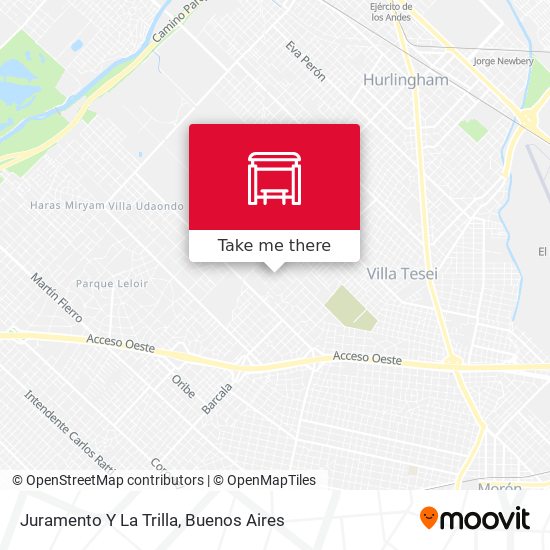 Juramento Y La Trilla map