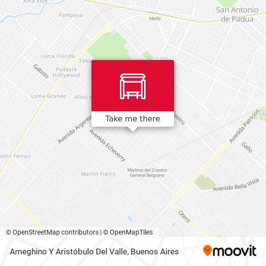 Ameghino Y Aristóbulo Del Valle map