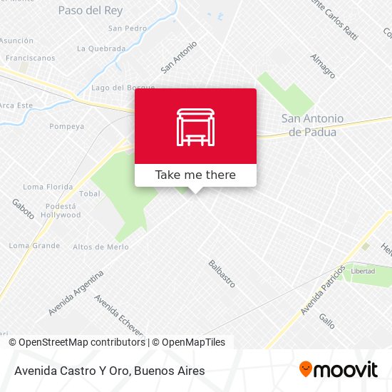 Avenida Castro Y Oro map