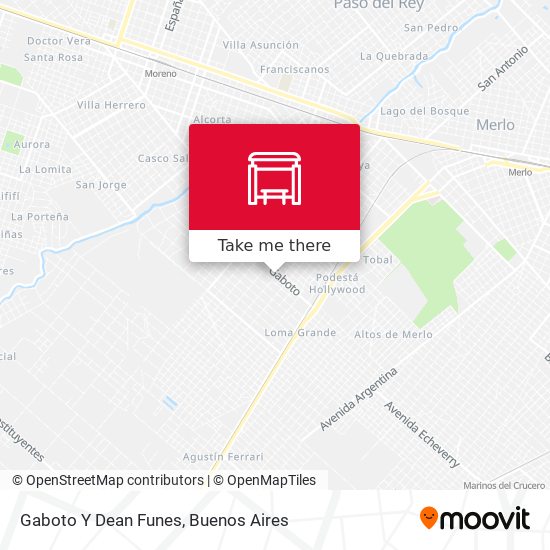 Mapa de Gaboto Y Dean Funes