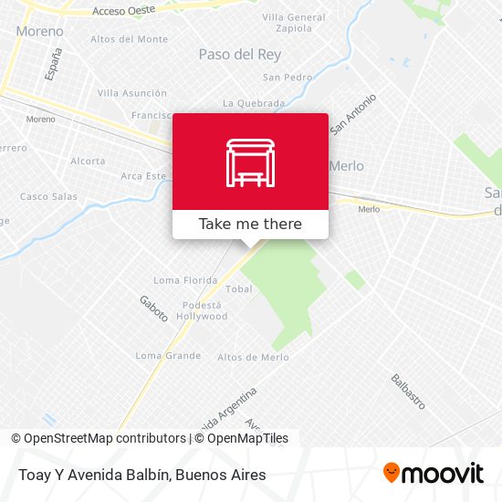 Toay Y Avenida Balbín map