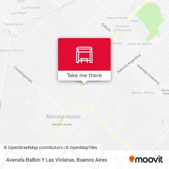 Avenida Balbín Y Las Violetas map