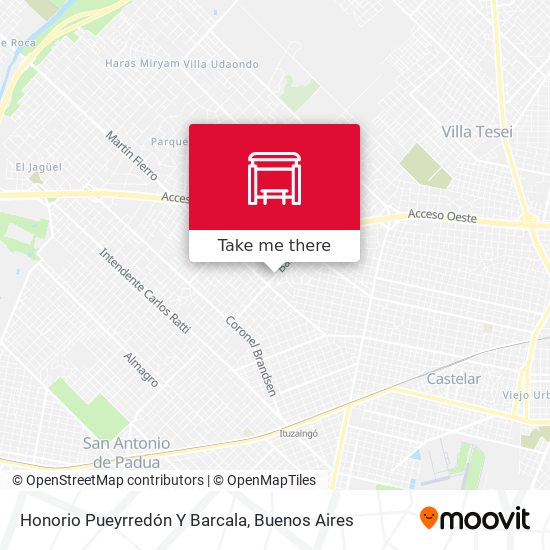 Honorio Pueyrredón Y Barcala map