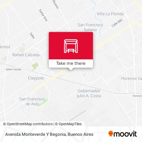 Avenida Monteverde Y Begonia map