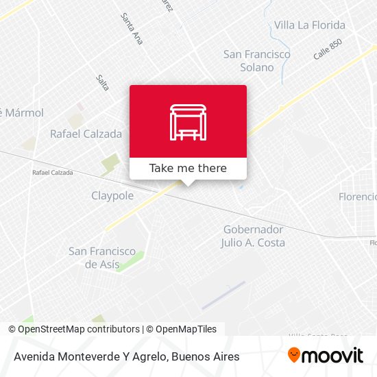 Mapa de Avenida Monteverde Y Agrelo