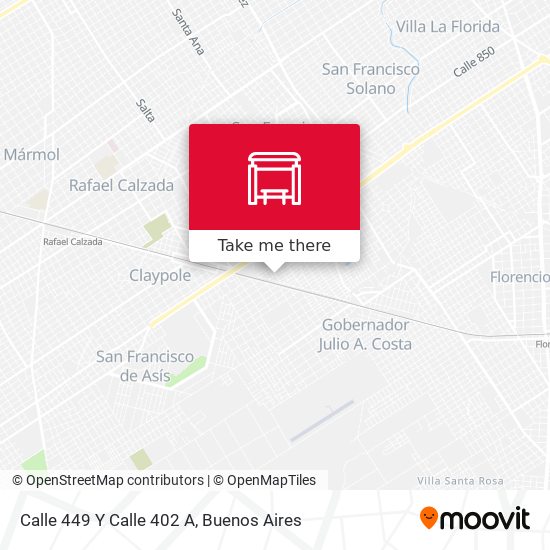 Mapa de Calle 449 Y Calle 402 A