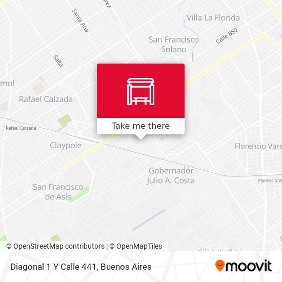 Diagonal 1 Y Calle 441 map