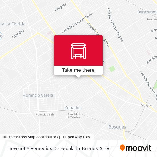 Mapa de Thevenet Y Remedios De Escalada