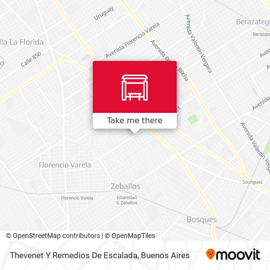 Mapa de Thevenet Y Remedios De Escalada