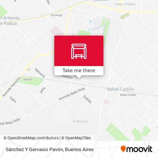 Mapa de Sánchez Y Gervasio Pavón