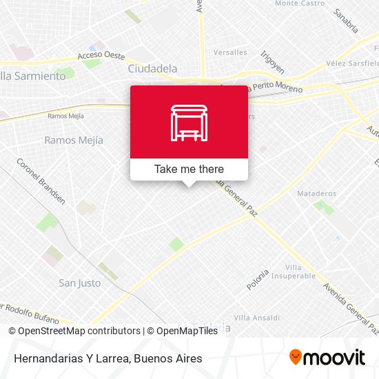Hernandarias Y Larrea map