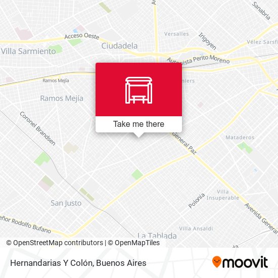 Hernandarias Y Colón map