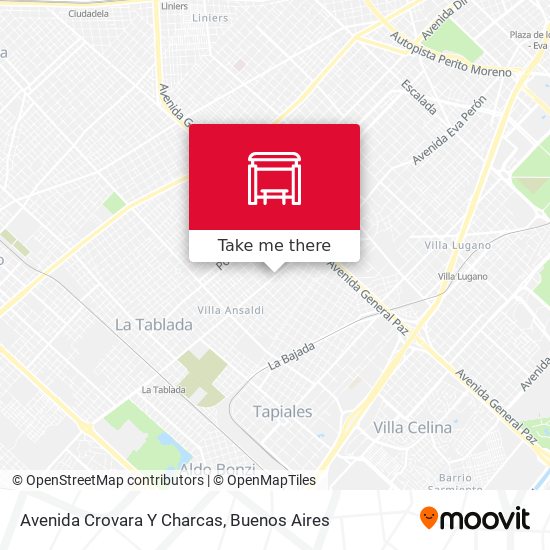Avenida Crovara Y Charcas map