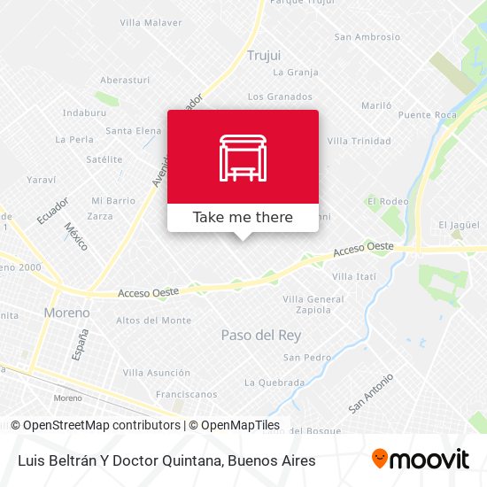 Luis Beltrán Y Doctor Quintana map