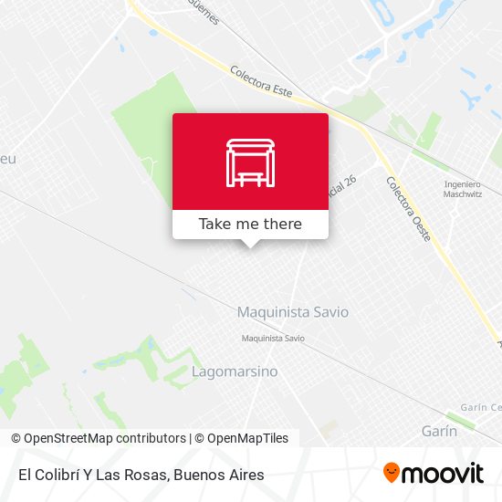 El Colibrí Y Las Rosas map