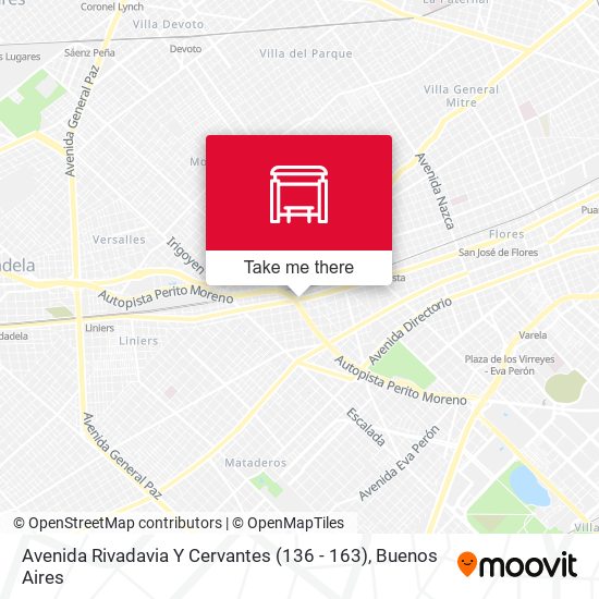 Mapa de Avenida Rivadavia Y Cervantes (136 - 163)