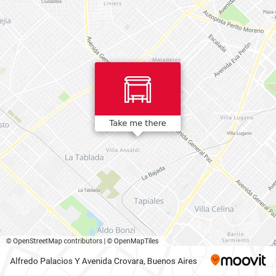 Alfredo Palacios Y Avenida Crovara map