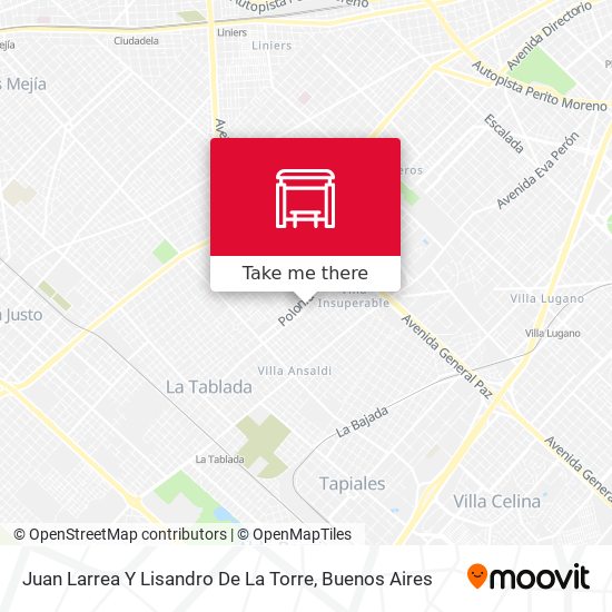 Juan Larrea Y Lisandro De La Torre map