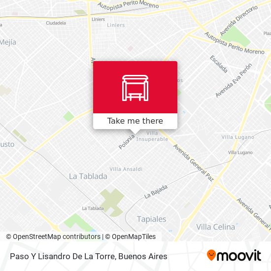 Paso Y Lisandro De La Torre map