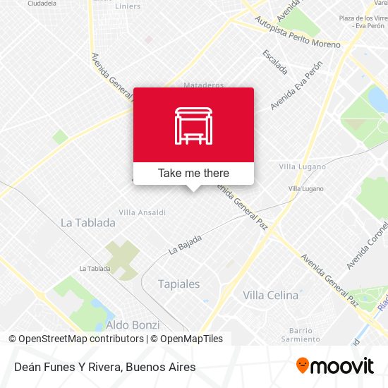 Deán Funes Y Rivera map