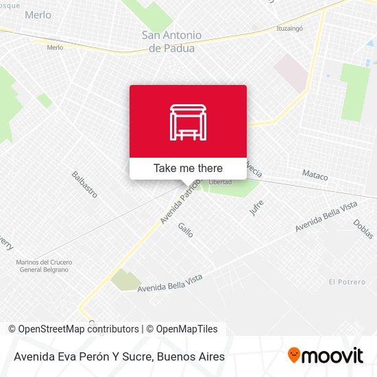 Mapa de Avenida Eva Perón Y Sucre