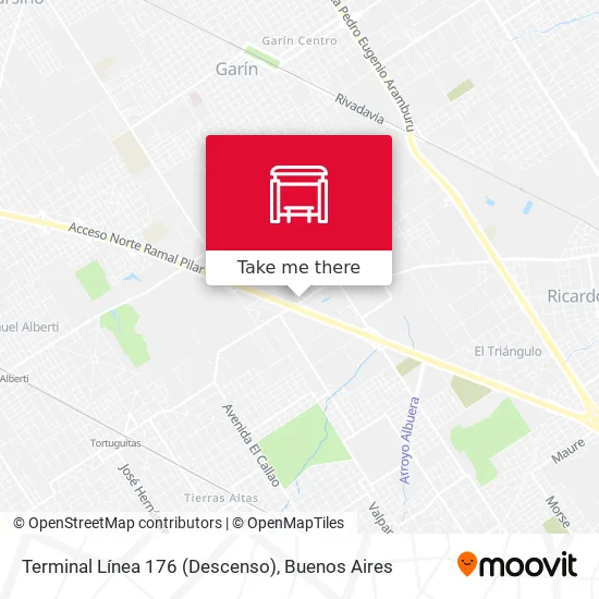 Mapa de Terminal Línea 176 (Descenso)