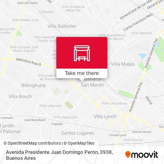 Mapa de Avenida Presidente Juan Domingo Perón, 3938