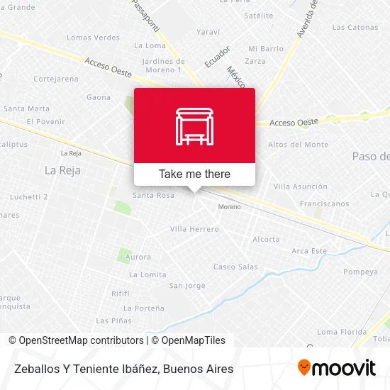 Mapa de Zeballos Y Teniente Ibáñez