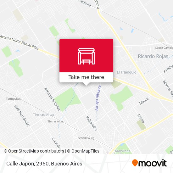 Mapa de Calle Japón, 2950